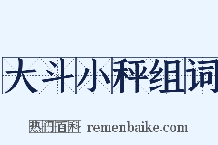 大斗小秤组词是什么意思的图片